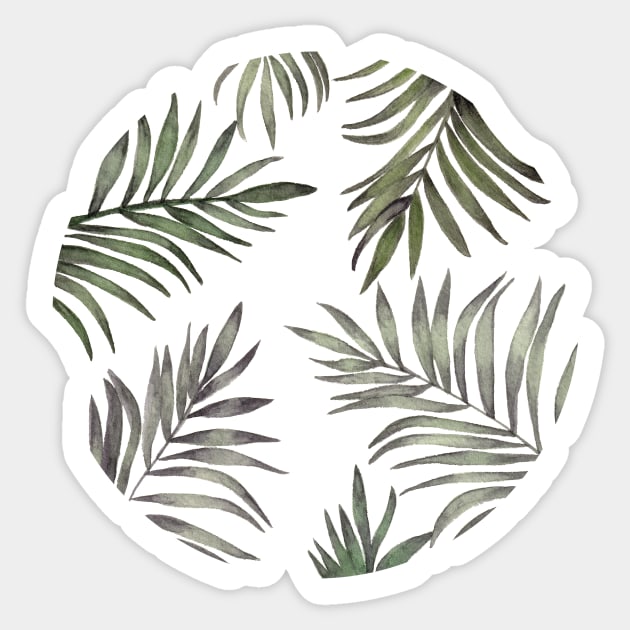 Palm leaves Sticker by RosanneCreates